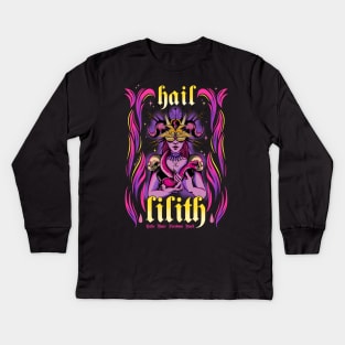 HAIL LILITH - Dark version Kids Long Sleeve T-Shirt